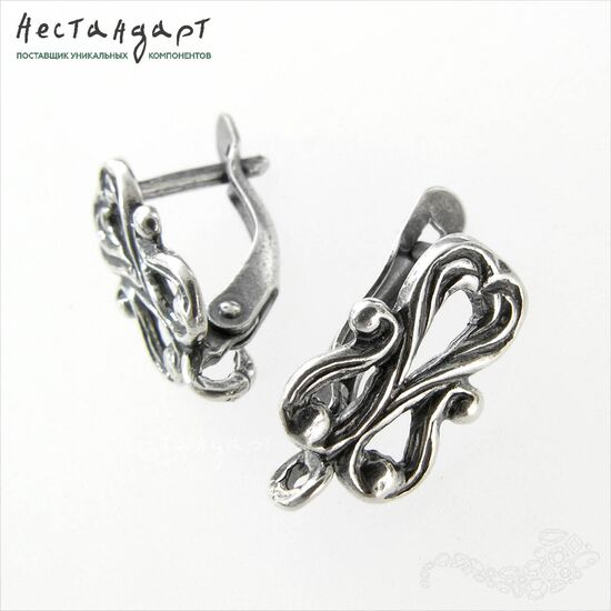 Швензы Ornament Silver Plated 16х8 мм (пара), изображение 4
