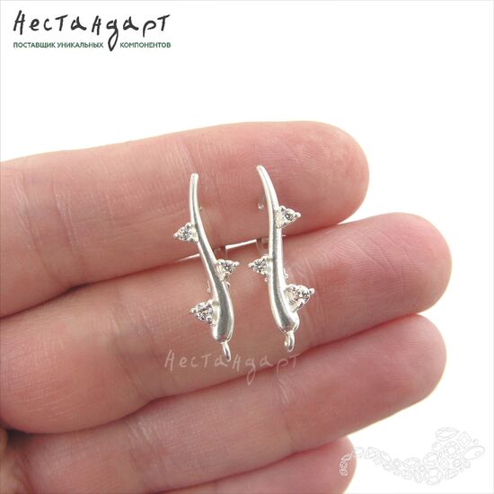 Швензы Fianite Reefs Sterling Silver 22 мм (пара), изображение 2