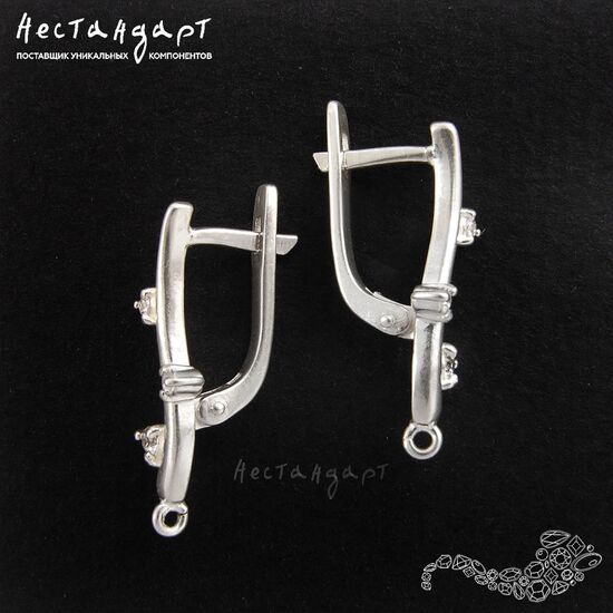 Швензы Fianite Reefs Sterling Silver 22 мм (пара), изображение 3