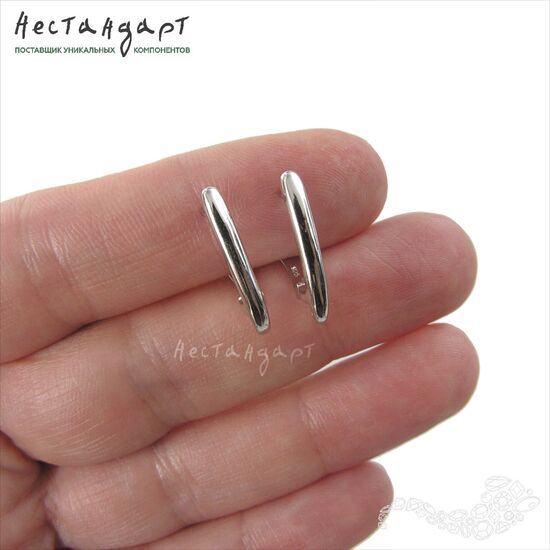 Швензы Clocher Sterling Silver Rhodium Plated 17,5 мм (пара), изображение 2