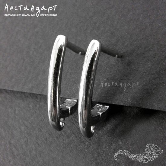 Швензы Clocher Sterling Silver Rhodium Plated 17,5 мм (пара), изображение 3