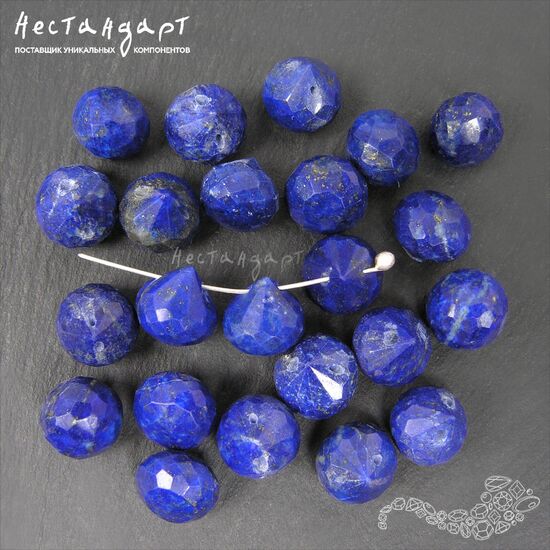 Лазурит натуральный Onion Briolette 6-8 мм, изображение 4
