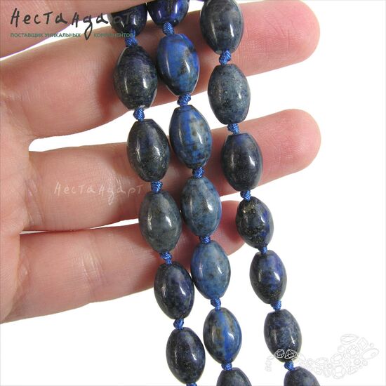 Лазурит натуральный Barrel 12х8 мм (уп.6 шт.), изображение 2