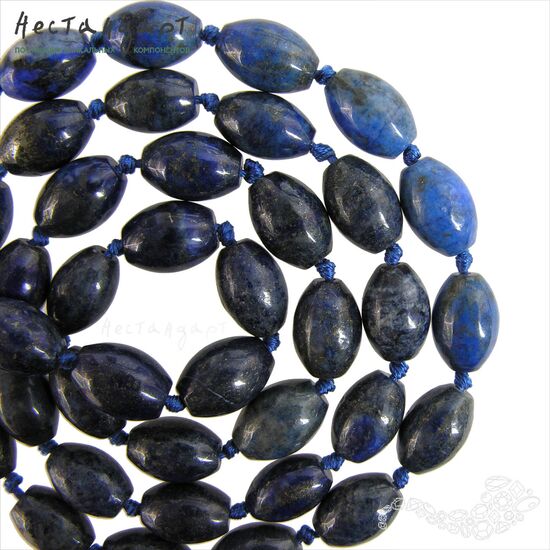 Лазурит натуральный Barrel 12х8 мм (уп.6 шт.), изображение 4