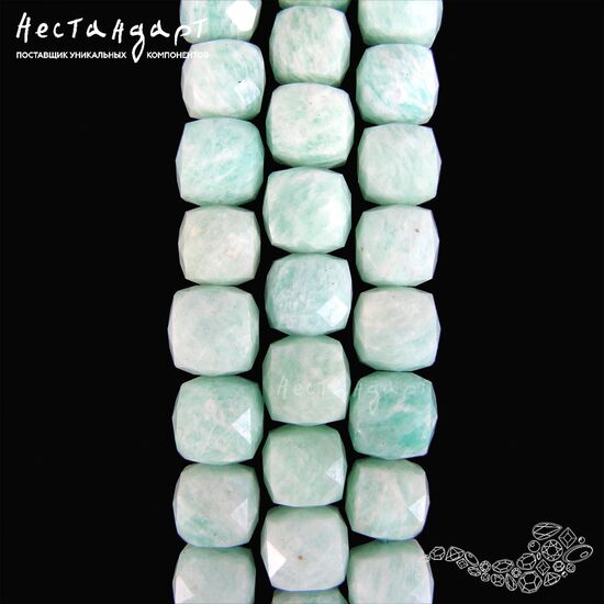 Амазонит натуральный Cube 8,5-9 мм, изображение 2