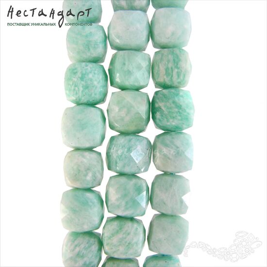 Амазонит натуральный Cube 8,5-9 мм, изображение 4