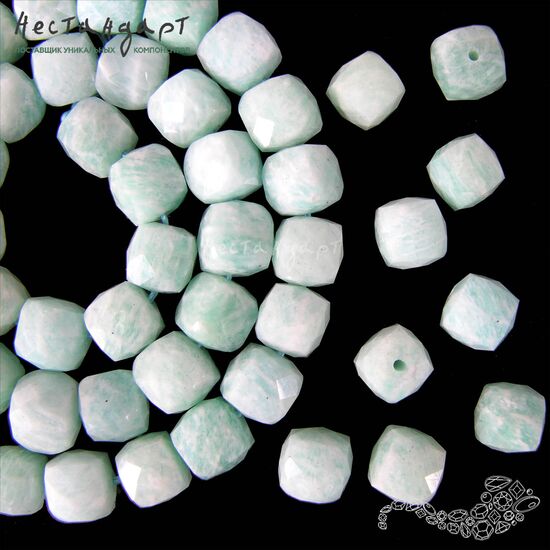 Амазонит натуральный Cube 8,5-9 мм, изображение 5
