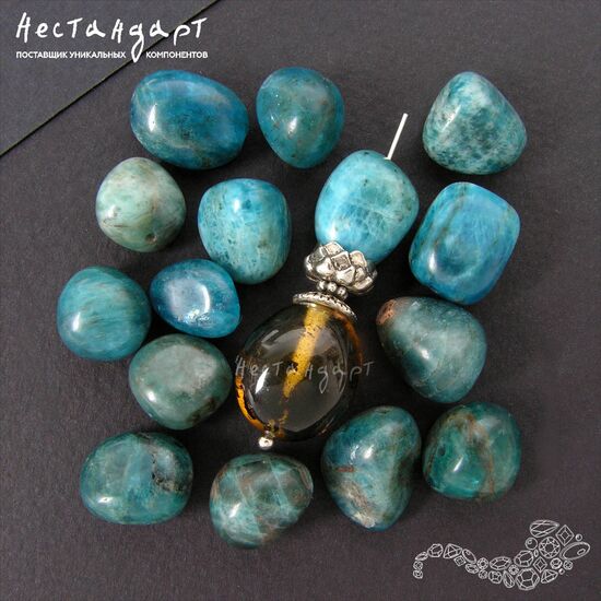 Апатит натуральный Pebble 11-13 мм (уп. 5 шт), изображение 5