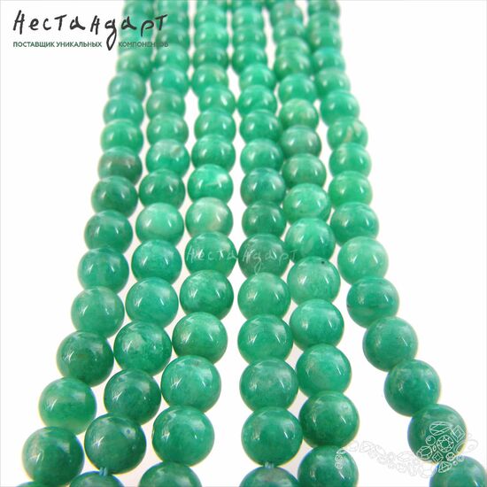 Амазонит натуральный гладкий 5 мм (уп.10 шт.), изображение 4