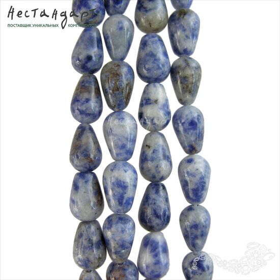 Содалит натуральный Smooth Drop 12х8 мм (уп. 5 шт.), изображение 4