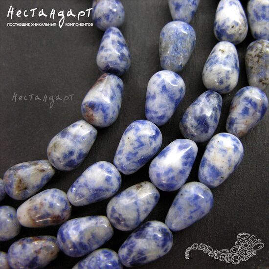 Содалит натуральный Smooth Drop 12х8 мм (уп. 5 шт.), изображение 5