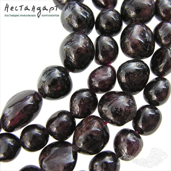 Гранат альмандин натуральный округлый Free Form 14-18 мм (уп. 5 шт.), изображение 2