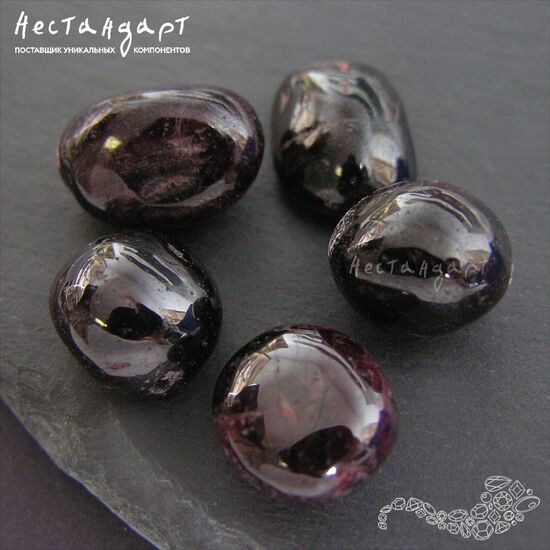 Гранат альмандин натуральный округлый Free Form 14-18 мм (уп. 5 шт.), изображение 3