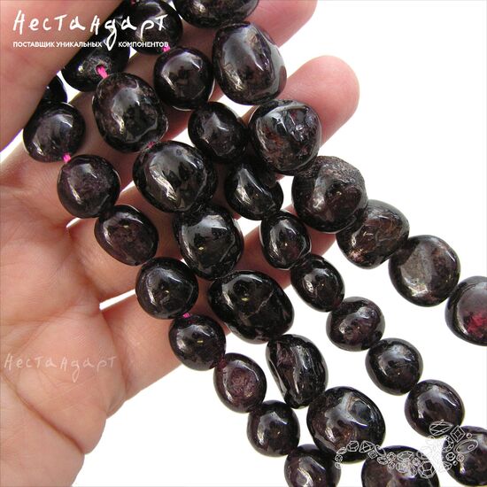 Гранат альмандин натуральный округлый Free Form 14-18 мм (уп. 5 шт.), изображение 4