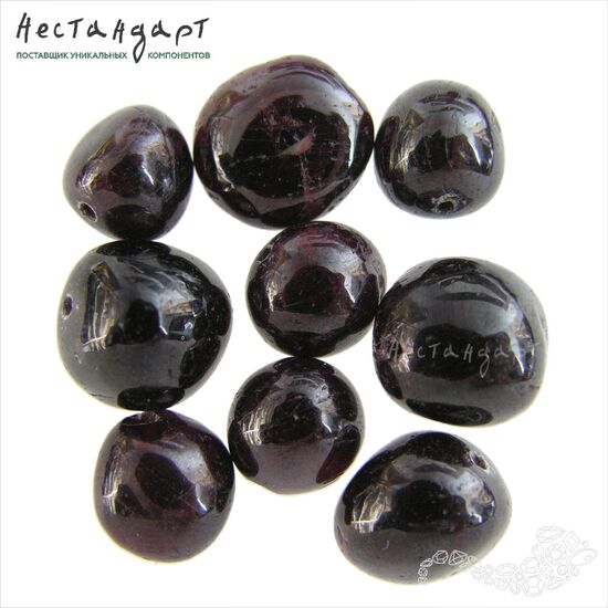 Гранат альмандин натуральный округлый Free Form 14-18 мм (уп. 5 шт.), изображение 5