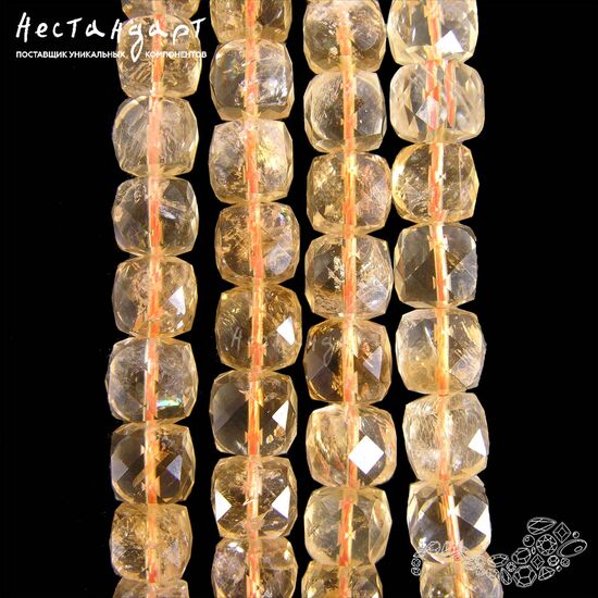 Цитрин натуральный Cube 8-9 мм