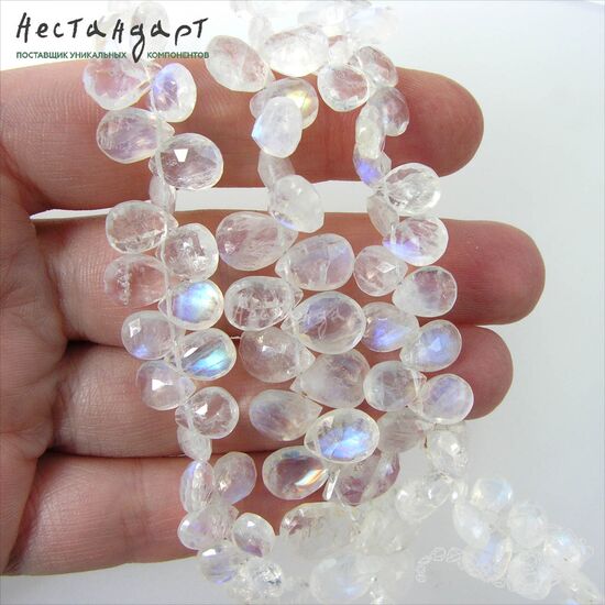 Лунный камень натуральный Tear 6-7,5 мм (уп. 5 шт.), изображение 3