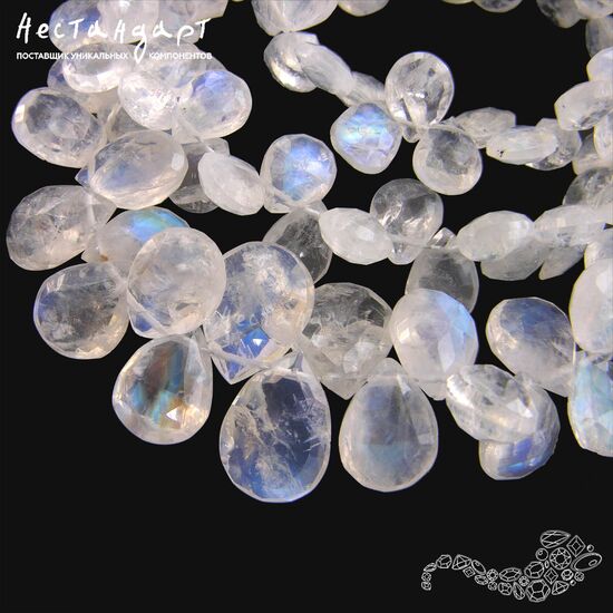 Лунный камень натуральный Tear 10-11 мм, изображение 2