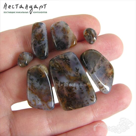 Опал натуральный дендритовый Fantome 10-25 мм (уп.7 шт.), изображение 2