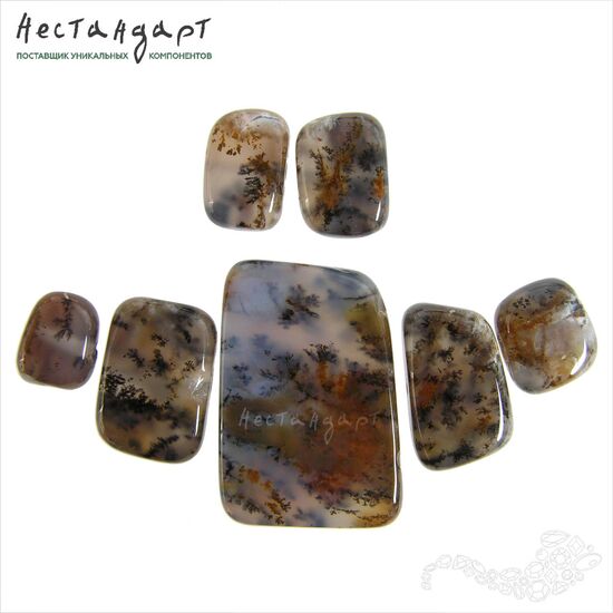 Опал натуральный дендритовый Fantome 10-25 мм (уп.7 шт.), изображение 3