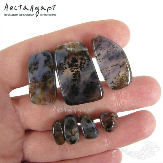 Опал натуральный дендритовый Fantome 10-25 мм (уп.7 шт.), изображение 5