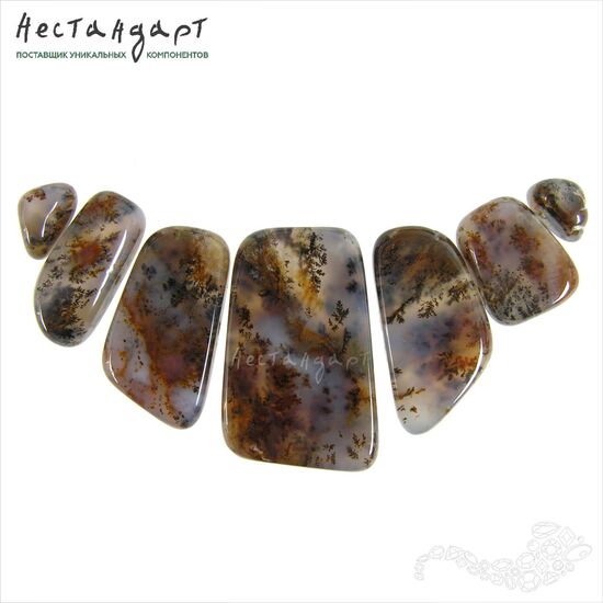 Опал натуральный дендритовый Fantome 10-25 мм (уп.7 шт.), изображение 7