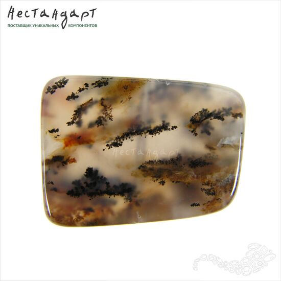 Опал натуральный дендритовый Fantome 28-32х20-22 мм, изображение 5