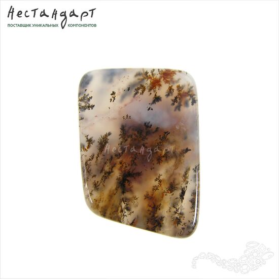 Опал натуральный дендритовый Fantome 28-32х20-22 мм, изображение 7