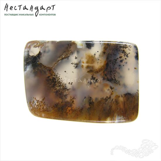 Опал натуральный дендритовый Fantome 28-32х20-22 мм, изображение 8