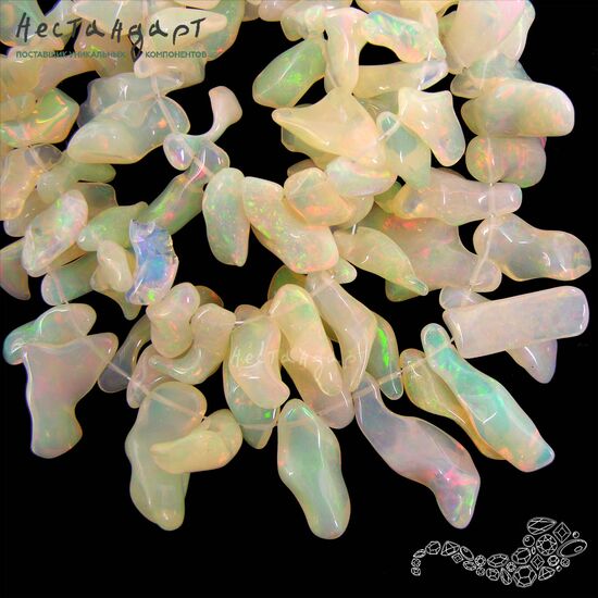 Опал натуральный эфиопский Sauvage 11-14 мм, изображение 3