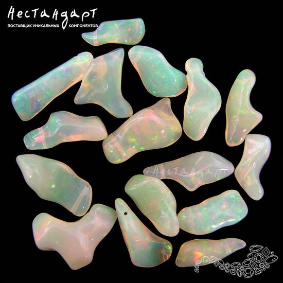 Опал натуральный эфиопский Sauvage 11-14 мм, изображение 5