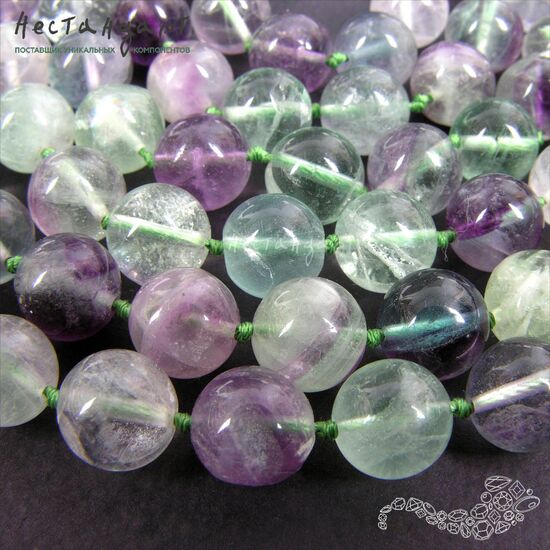 Флюорит натуральный гладкий 10 мм (уп. 6 шт.), изображение 4