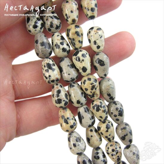 Порфир трихириодацитовый натуральный Smooth Drop 12х8 мм (уп. 5 шт.), изображение 3