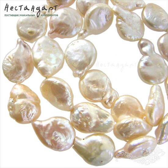 Жемчуг натуральный Apricot Drop 15-20 мм, изображение 5
