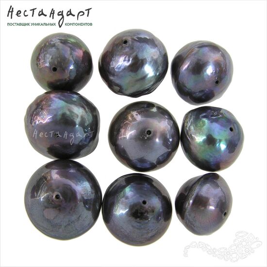 Жемчуг натуральный Baroque Dark Рurple 12-14 мм, изображение 5