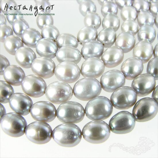 Жемчуг натуральный Platinum Rice 7-8х6 мм (уп. 10 шт.), изображение 4
