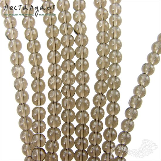 Кварц натуральный дымчатый 6-6,5 мм (уп. 10 шт.), изображение 4