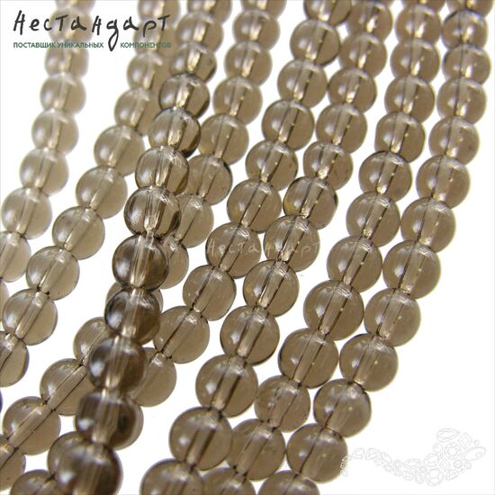 Кварц натуральный дымчатый 6-6,5 мм (уп. 10 шт.), изображение 6