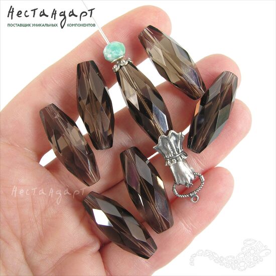 Кварц дымчатый натуральный Broche 27 мм, изображение 2