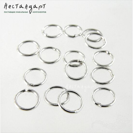 Кольцо соединительное паяное Sterling Silver 4,5х0,5 мм. (уп. 10 шт.), изображение 2