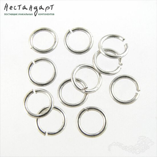 Кольцо соединительное разъемное Sterling Silver 6х0,8 мм, изображение 3