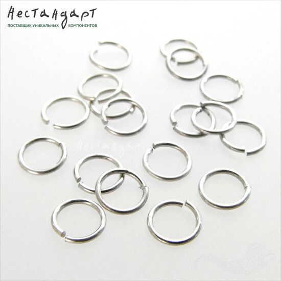 Кольцо соединительное разъемное Sterling Silver 5х0,6 мм, изображение 2