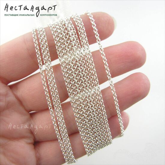 Цепочка Rolo Chain Sterling Silver 1,8 мм (уп. 10 см), изображение 2