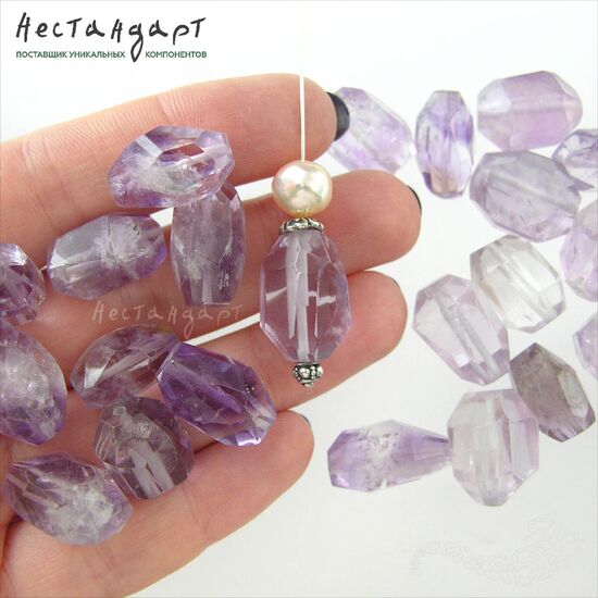 Аметист натуральный Geometric Lilac 13-17 мм, изображение 3