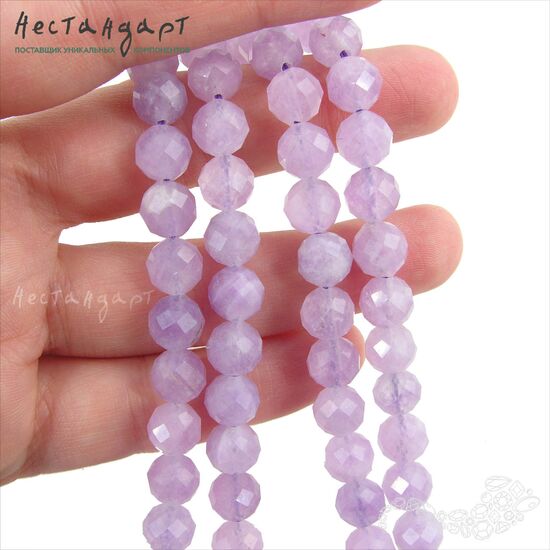 Аметист натуральный с ювелирной огранкой 8 мм (уп.6 шт.), изображение 2