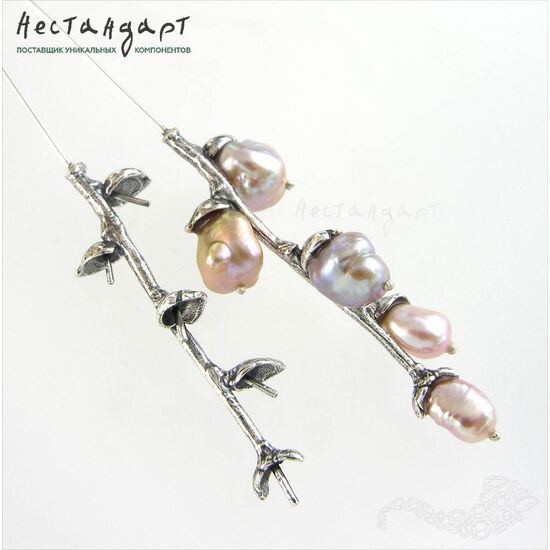 Основа для серег со штифтами Willow Sterling Silver 106х13 мм, изображение 7