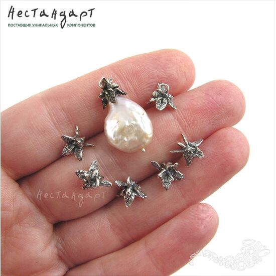 Концевик Flower Bee Sterling Silver 9 мм, изображение 2