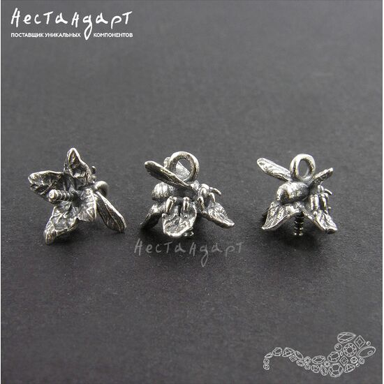 Концевик Flower Bee Sterling Silver 9 мм, изображение 3