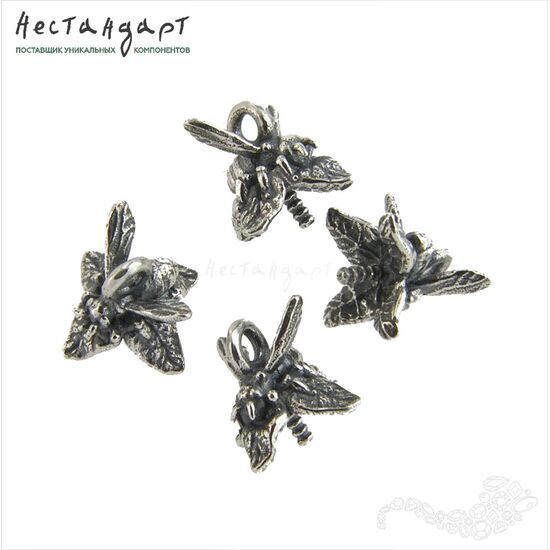 Концевик Flower Bee Sterling Silver 9 мм, изображение 4