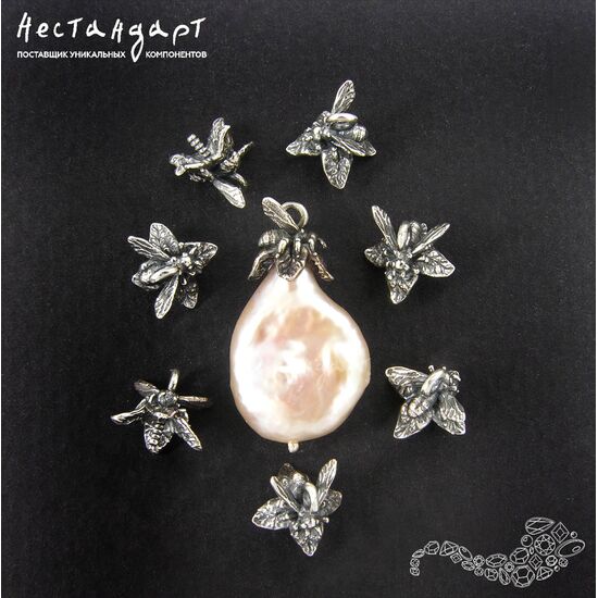 Концевик Flower Bee Sterling Silver 9 мм, изображение 5